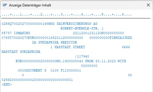 Payments für Corporates, DTAZV-Datei