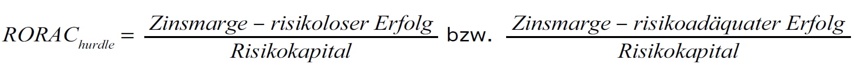 Brechnung RORAC-hurdle