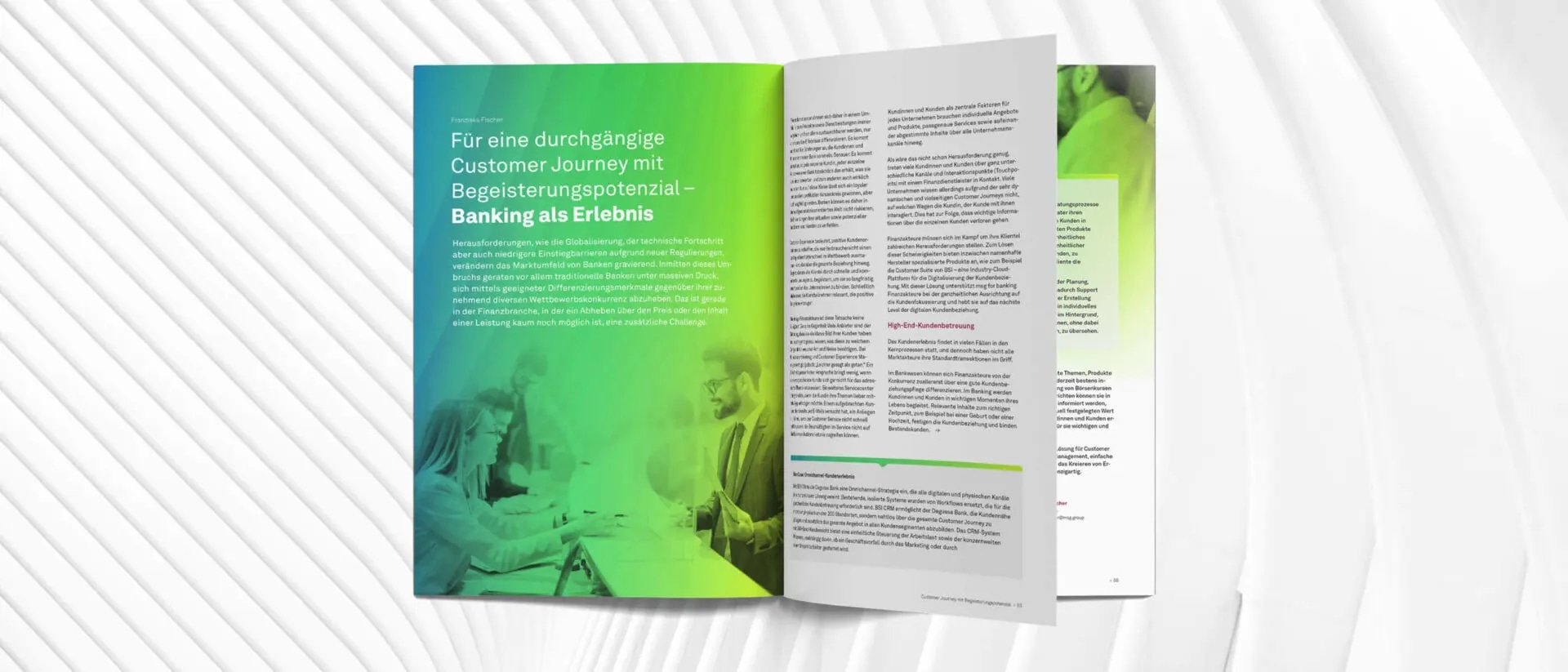 Für eine durchgängige Customer Journey mit Begeisterungspotenzial – Banking als Erlebnis (NEWS 01/2023)