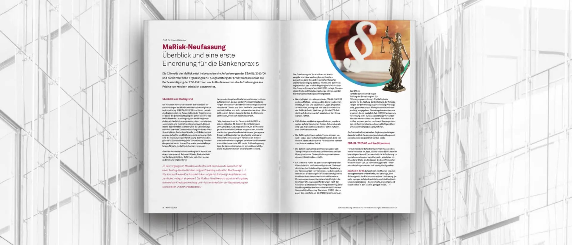 MaRisk-Neufassung: Überblick und eine erste Einordnung für die Bankenpraxis (NEWS 02/2023)