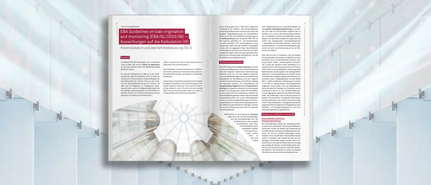 EBA GL on loan origination and monitoring (EBA/GL/2020/06) – Auswirkungen auf die Kalkulation (III)