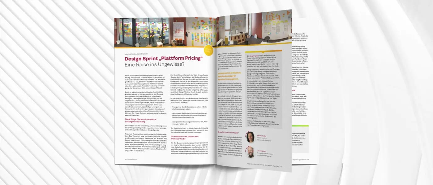 Design Sprint „Plattform Pricing“ – Eine Reise ins Ungewisse? (NEWS 01/2023)