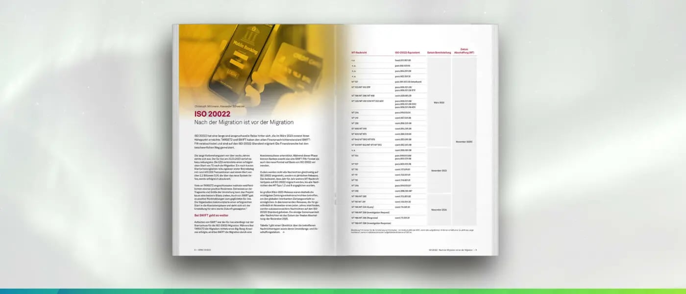 ISO 20022 – Nach der Migration ist vor der Migration (NEWS 03/2023)