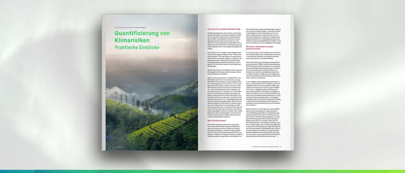 Quantifizierung von Klimarisiken – Praktische Einblicke (NEWS 03/2023)