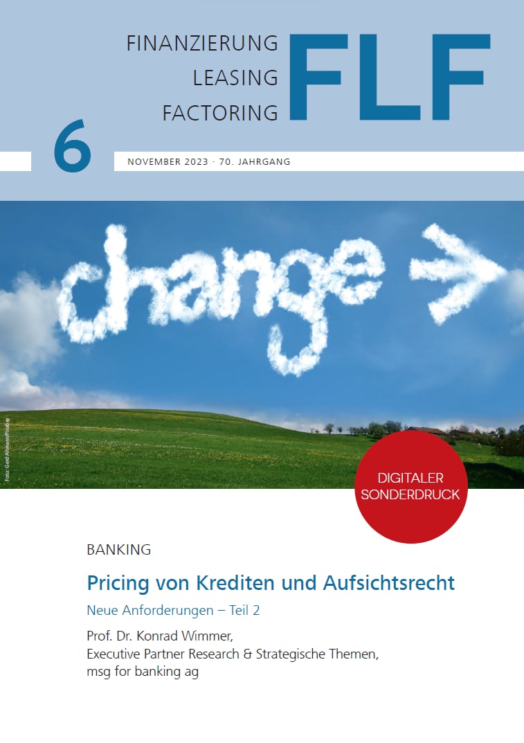 Pricing von Krediten und Aufsichtsrecht - Teil 2
