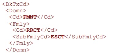 Bank Transaktions Code