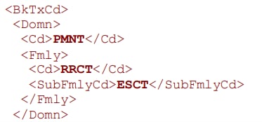 Bank Transaktions Code