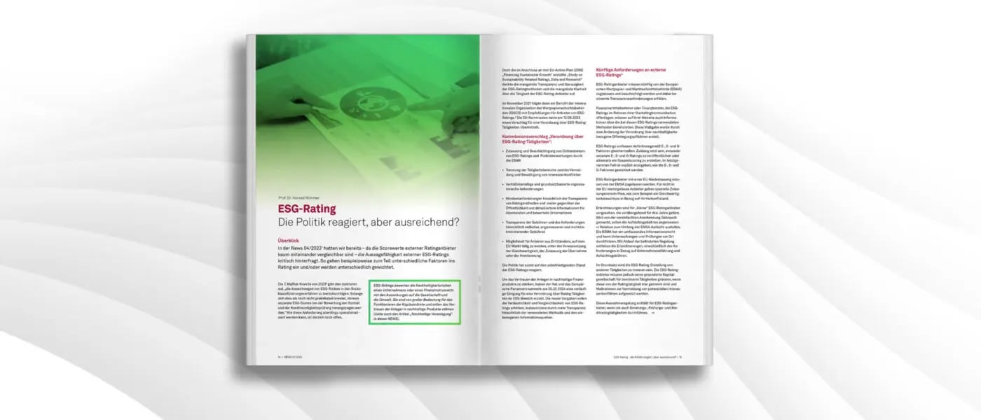 ESG-Rating: Die Politik reagiert, aber ausreichend?