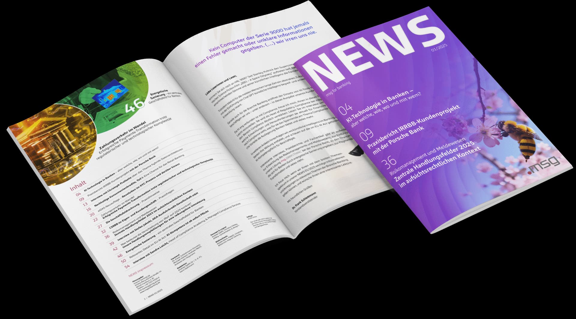 Kundenmagazin NEWS 01/2025, Titel und Inhalt
