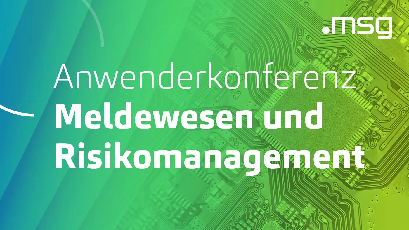 Anwenderkonferenz Meldewesen und Risikomanagement Header
